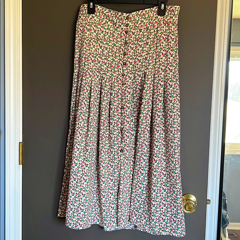 H&M Conscious High Waist Floral Skirt